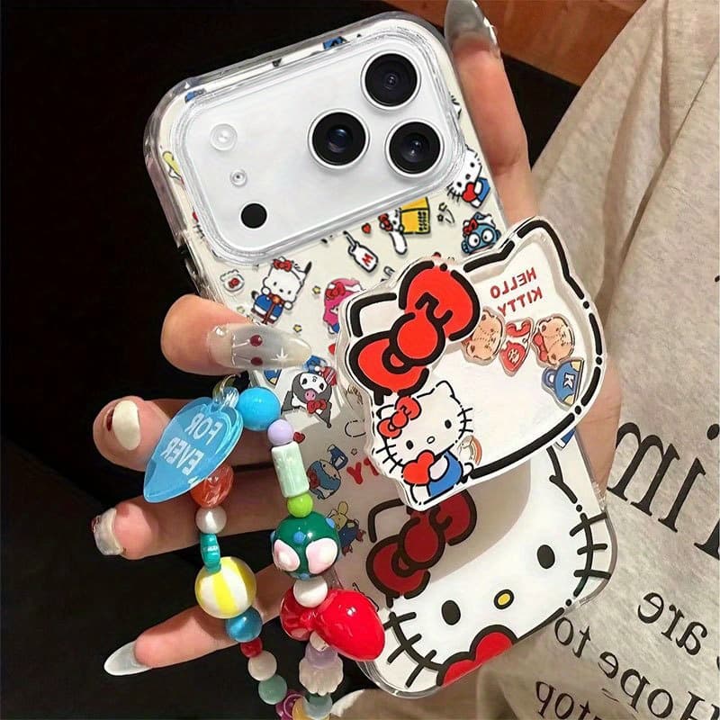 TEMU Phone Case - Hello Kitty All- Lanyard Phone Case, For Iphone 17 Pro, For Iphone 16/15/14/13 Features An All- Of Hello Kitty And Characters