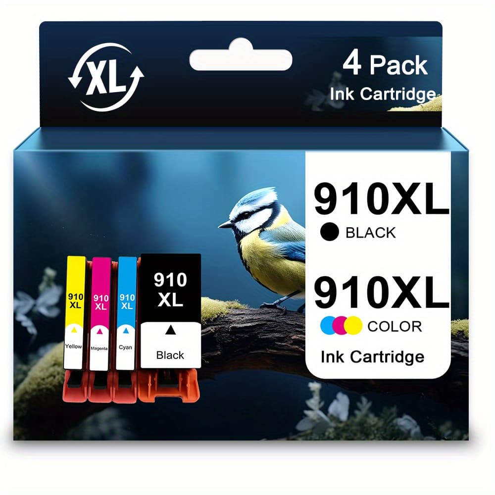 TEMU 4 Packs 910xl 910 Ink Cartridges : Replacement For 910xl/910 910 Xl 910xl Multipack For Pro 8020 8030 8025 8028 8035 8010 8020 8015 8022 Printer (black Magenta Yellow)