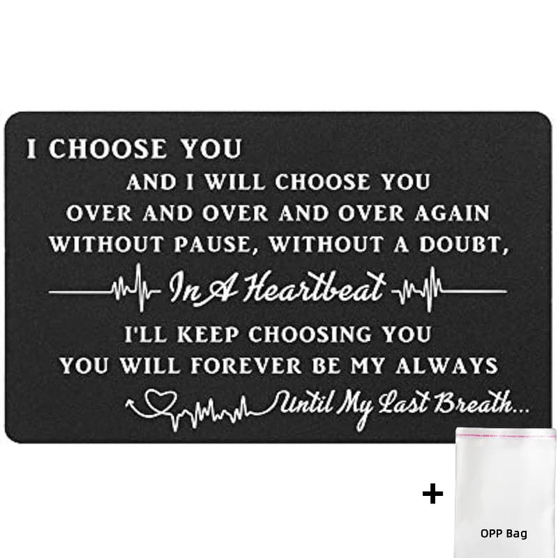 TEMU A Wallet Card With 'i ' Engraved- A Romantic Gesture, Perfect As An Anniversary Gift For Husband, Groom, Or Boyfriend- A Token Of Of Stainless Steel, A Unique Gift For Him