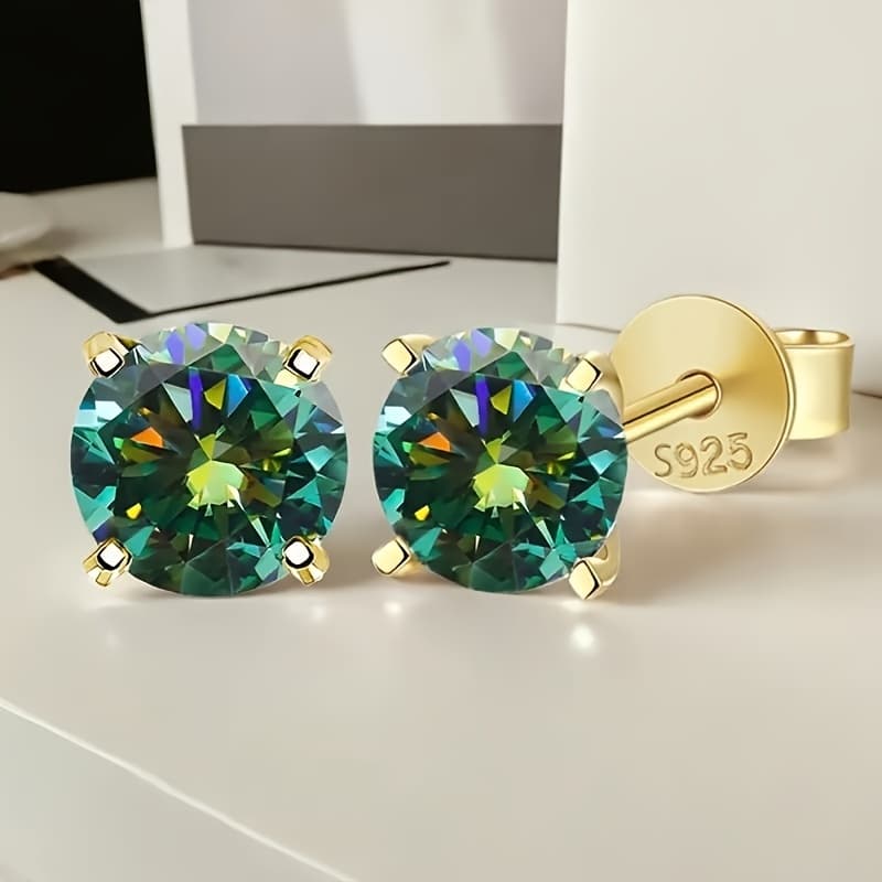 TEMU 2pcs Of S925 Silvery, Exquisite Luxury Earrings, Hypoallergenic, Holiday Gift, Suitable For Gifting, Birthday Parties, Daily Wear, Suitable For Men And Women, The For Gifting
