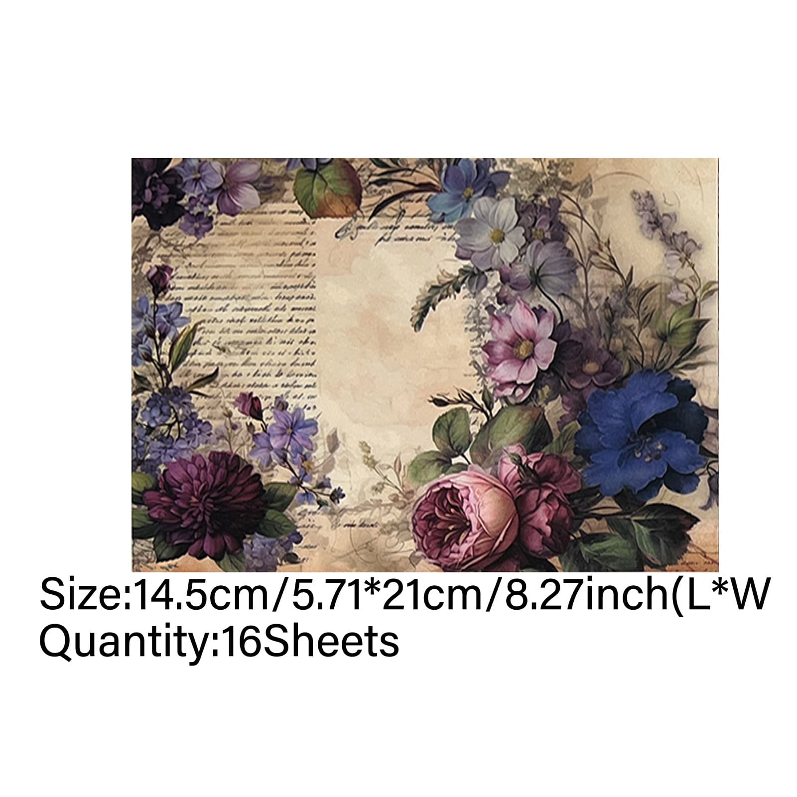 TEMU Vigus 16 Sheets Purple Description Magazine Clip Book A5 Size Handmade Paper