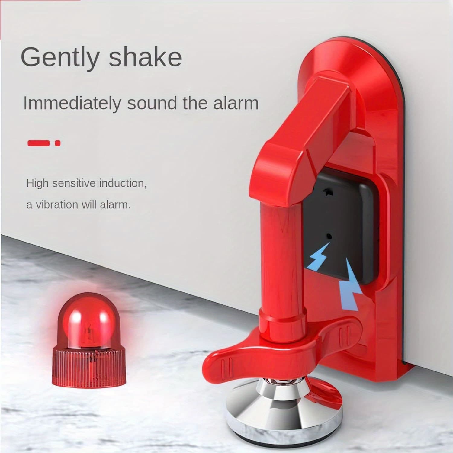 TEMU Loud Portable Alarm With Door Jammer & Anti-theft Security Device - Under-door Metal Barrier Suitable For Home, Hotel, Apartment, Travel, Dorm, - Women' Personal Protection, Installation