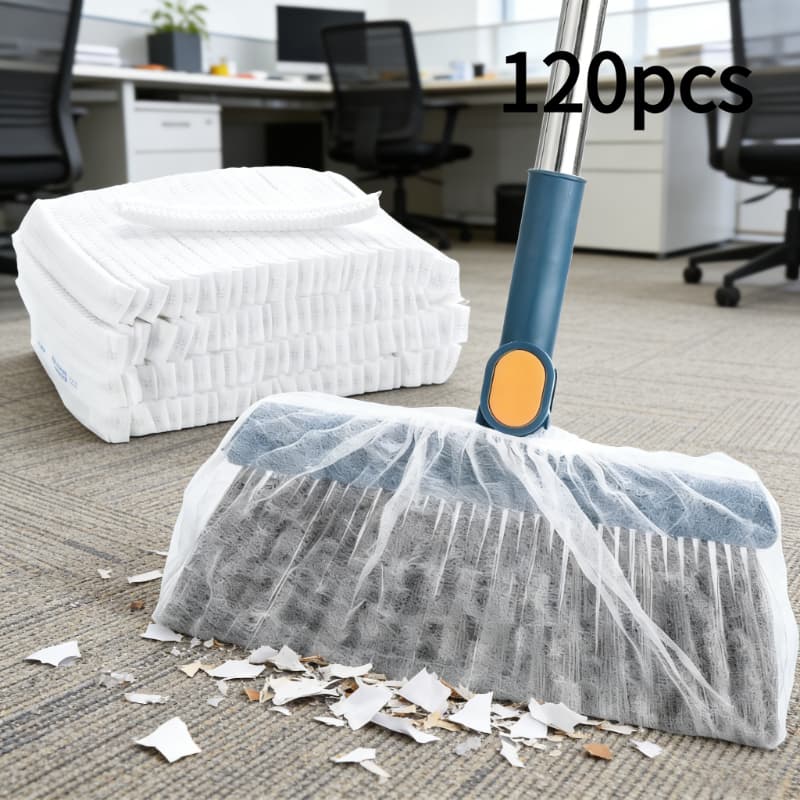 TEMU 120 Disposable Broom Covers | Electrostatic Adsorption Strong Adsorption Of Hair And Dust, Non-polyester Fabric, , Time-saving Cleaning, Suitable For Automobiles, Digital Equipment, Walls