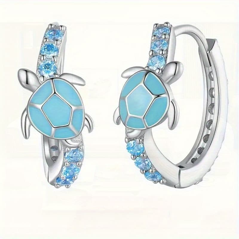 TEMU Shiny [women's Tortoise Hoop Accessories] 1 Pair Of Fashion Hoop Earrings For Women Bohemian Tortoise Hoop Earrings For Women Everyday Casual Holiday Accessories Jewelry For Women High Quailty