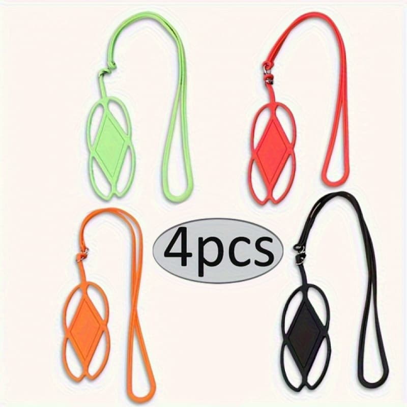 TEMU 4pcs Mobile Phone Lanyards, Adjustable Hands- Hang, Reusable Smartphone Stand, Easy To Carry Strap