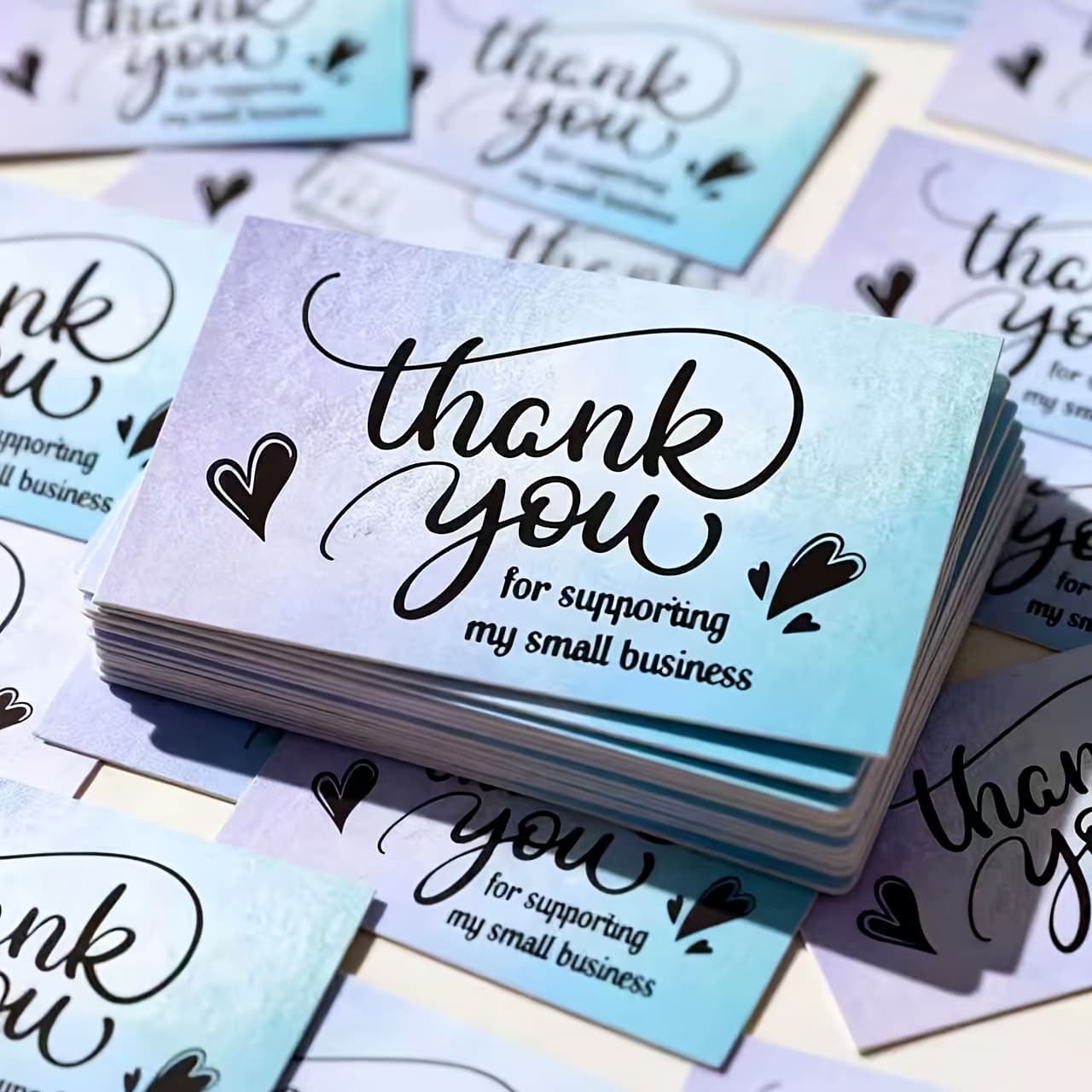 TEMU 100 Customer Thank-you Cards, High-end Gift Thank-you Cards, Business Order Thank-you Cards, Suitable For Gift Decoration, Gift Box Decoration, And Supplies For Businesses And Small Businesses