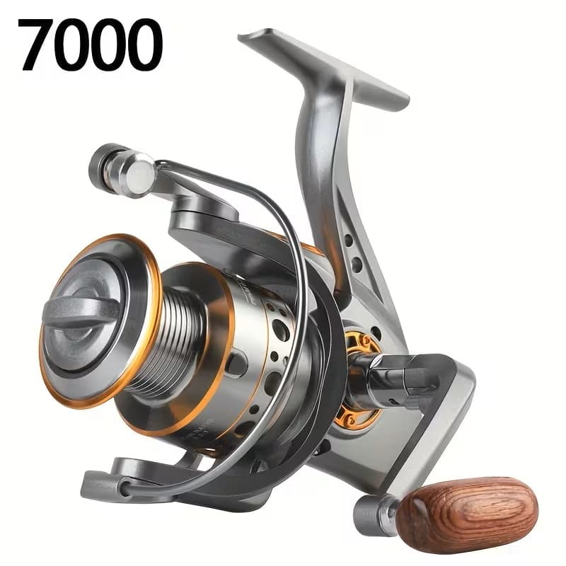 TEMU Aluminum Alloy Metal 5.2:1 Gear Ratio 1000- Spinning Fishing Reel - 26lb Max Drag - For Freshwater And Saltwater
