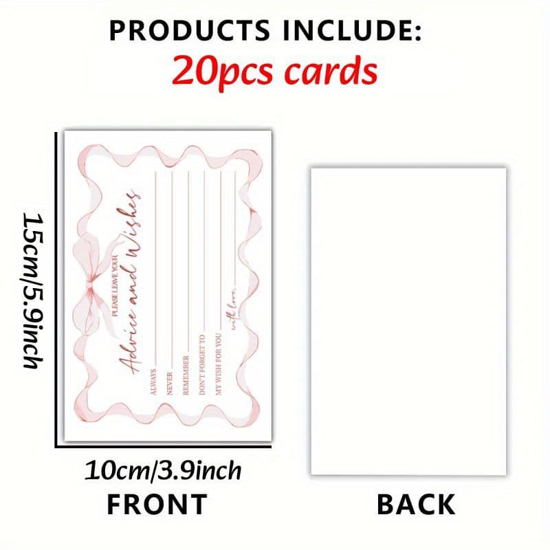 TEMU 20pcs Party Cards - And Wishes Graduate Games For Parties, Reunion Activity, Perfect For Decorations & Favors