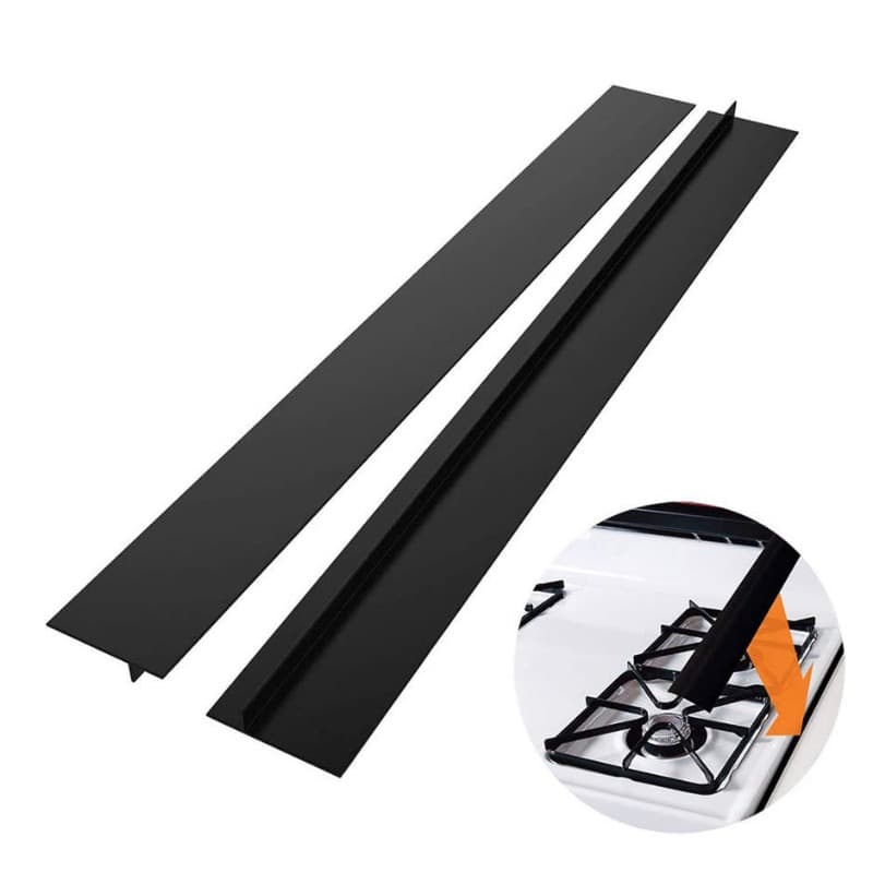 TEMU [heat Resistant Strip] 2pcs High Temperature Resistant Sealing Strip |gap Strip For Stove - Water, Oil, And Dust Blocking, Heat Resistant Silica Gel Stove Cover, Easy To Clean