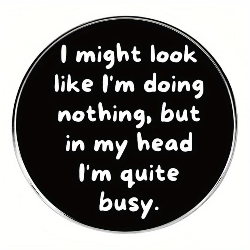 TEMU It That Has But Is Busy In A Brooch Pin Badge Metal Alloy Badge Additions
