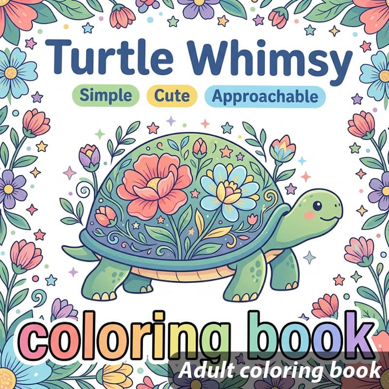 TEMU 32-page Adult Coloring Book Suitable For Relaxation & Stress - Turtle & Patterns Coloring Pages With Intricate Designs For Focus,, Mindfulness Gift For Adults,, Therapists (no Included)