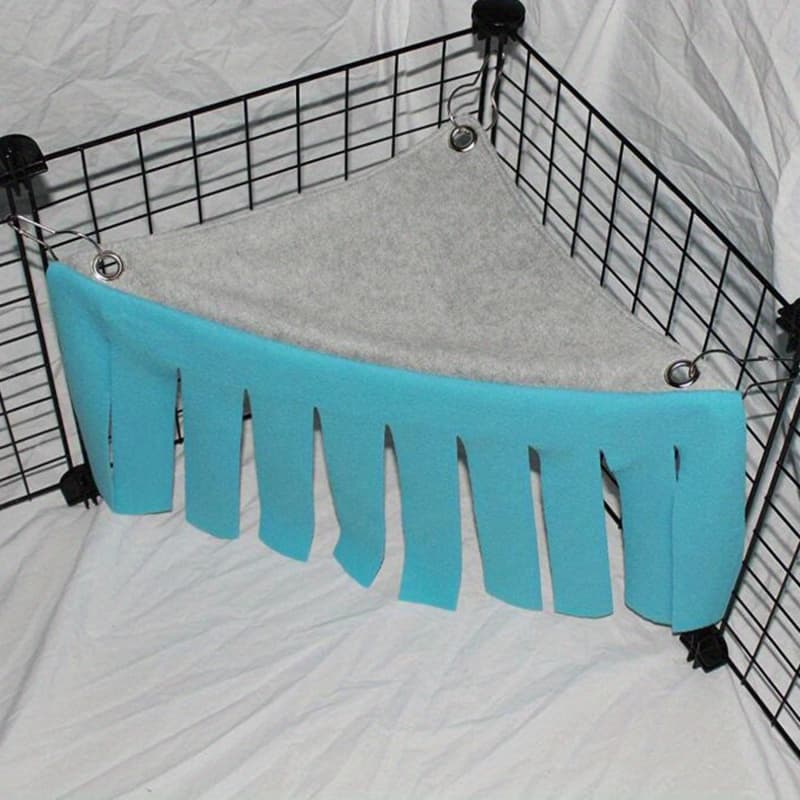 TEMU Small Pet Tassel Strip Tent Hideaway Bed - Detachable Hanging Hammock House With Assembly, Soft Nest For Hamsters, Guinea, Hedgehogs - Cozy Cage Accessory Suitable For Hamster & Guinea Pig Cages