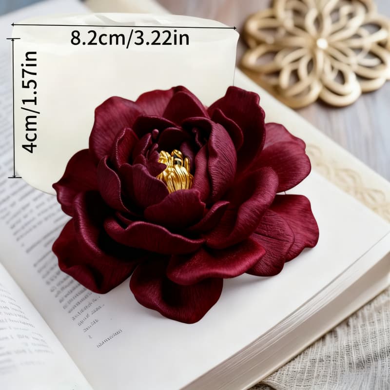 TEMU Resin Silicone Mold 1pc Exquisite Silicone Mold For Candle, Resin Art, And Clay Craft - Intricate , Layered Petal Handmade Wedding, Birthday, Handmade Gift Reusable Mold For Home Decor