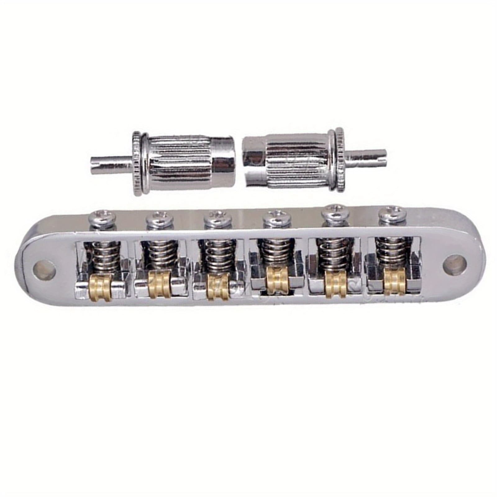 TEMU Iron 6 Roller Bridge With Dual Posts For Lp Epi Electric Guitar Components