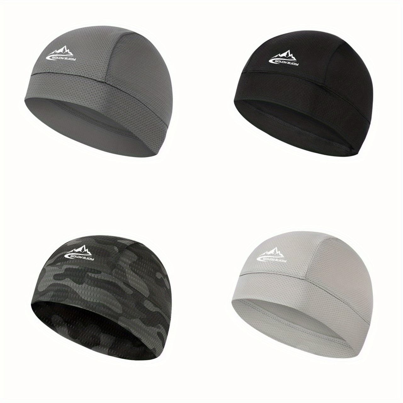 TEMU Set Of 4 Cooling Liners For Biking And Running, Lightweight Mesh , Sweat-absorbing Headband For Men And Women, Shielding, , Under Bicycle And Motorcycle S, Without Battery