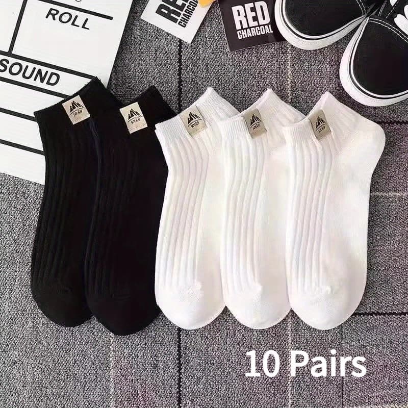 TEMU 10 Pairs Men' Color Light-cut Ankle Socks - Breathable Odor-resistant Invisible No-show Socks For Daily Casual Wear, ,