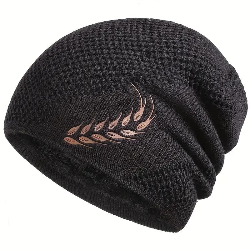 TEMU Seamless Beanie For Winter - Unisex Acrylic Knit With Insulated Lining, Wind-resistant Cold Weather Gear
