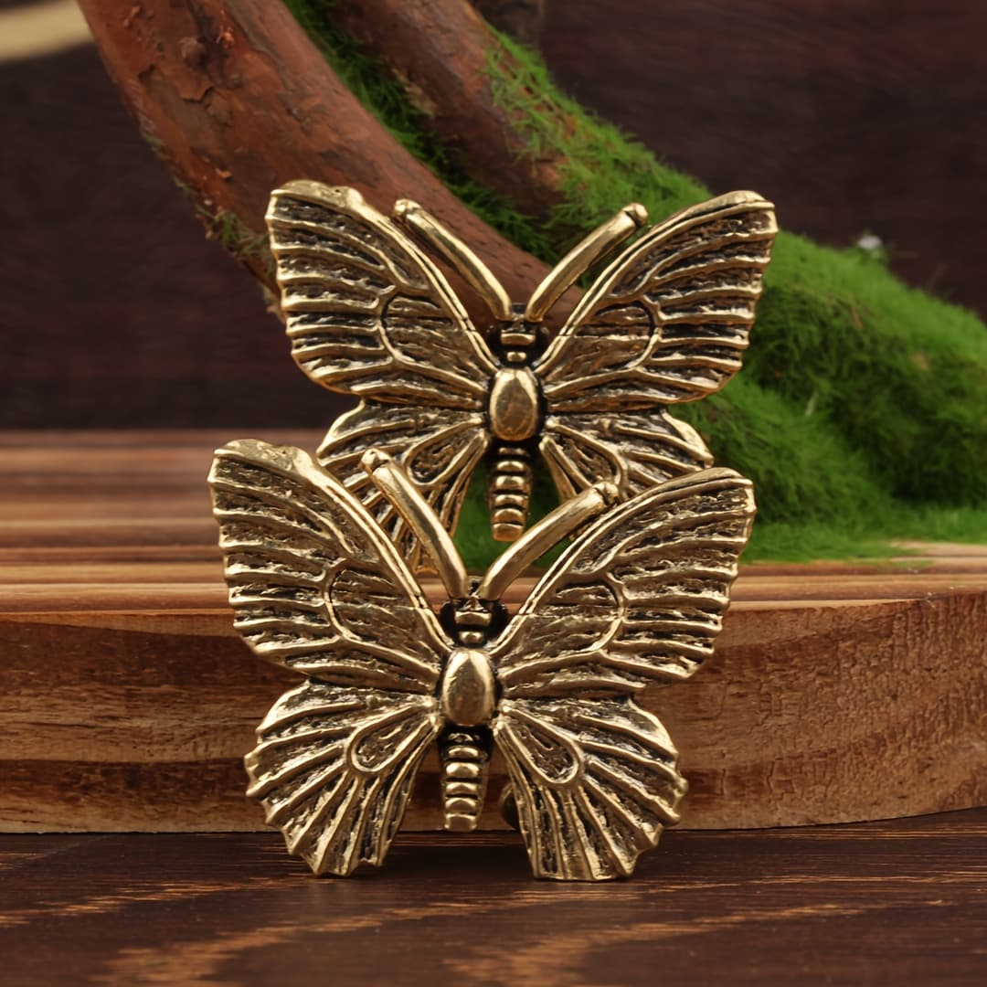 TEMU 2pcs Of Solid Brass Ornaments - Vintage Style Desktop Decoration, Perfect Gift For Halloween, Exquisite Design Suitable For Home Or Office Decor, Tabletop Decoration | | Fine , Decor