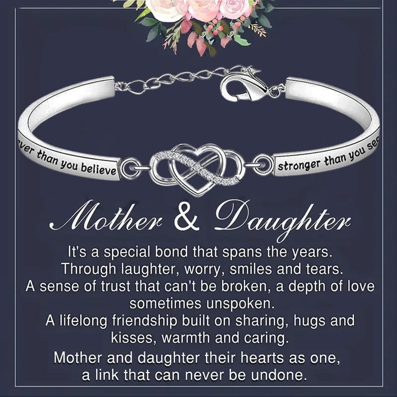 TEMU Bracelet And Gift Card Infinite Heart Pendant Inspirational Bracelet Gifts You Are Than You For Mother And Daughter Halloween Christmas New Year's Party Gifts Jewelry For And Gift Cards