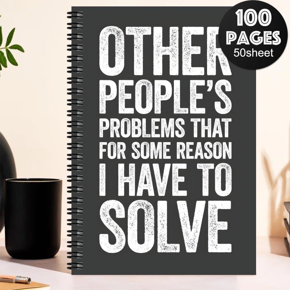 TEMU 1pc Fun Boss's Day Spiral Notebook - Office Humorous Gift With "other " Quote - Professional Workplace Journal For Managers, Colleagues, Appreciation Events - Smooth Notebook