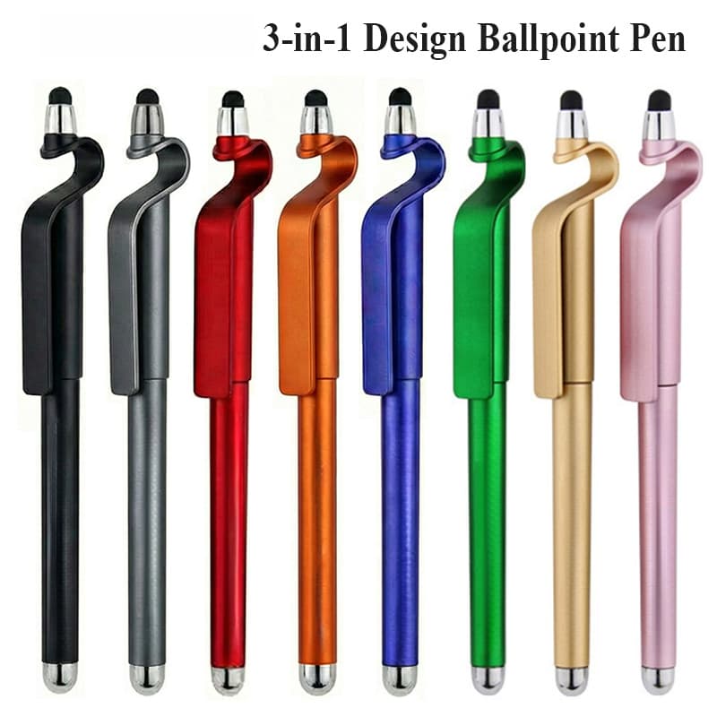 TEMU 8pcs 3-in-1 & Phone Stand, Colorful Ballpoint Writing Tool, Multifunctional Gadget For Iphone, Ipad, , Ideal Back To School & Office Supply Gift Pack