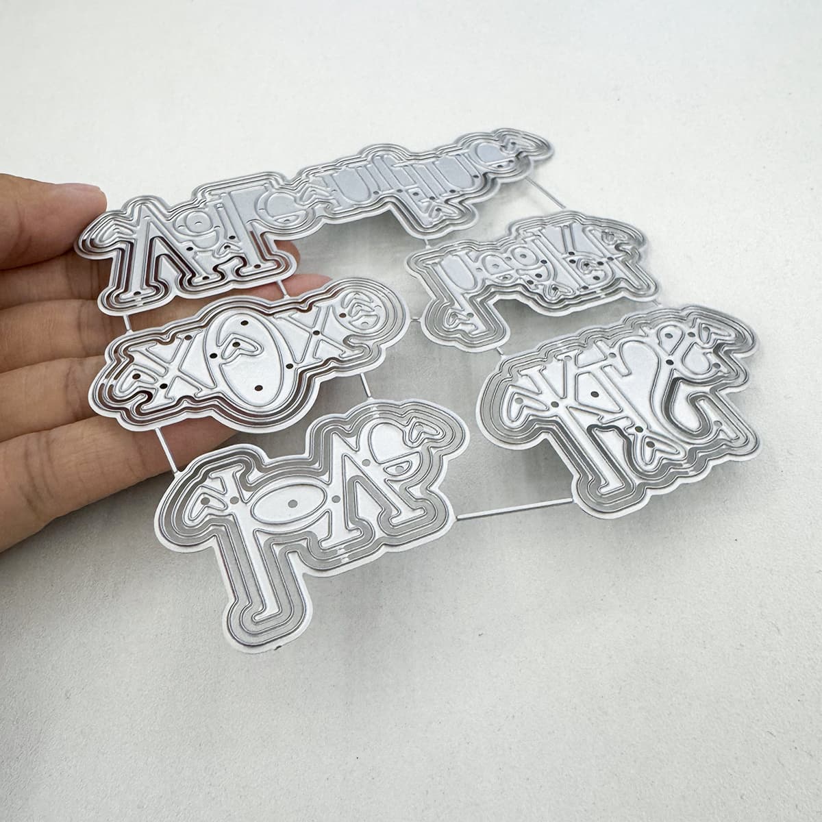 TEMU Original Lovely Layers Valentine' S Day Love Titles Words Mold For Paper Cutting Dies, Embossing, Die For Card Making Decoration And Diy Scrapbooking Album