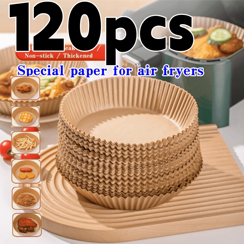 TEMU [new Arrival] Hotel And Home Use: Round Disposable Baking Paper, Baking Mat, Cooling Rack, Baking Pan - Suitable For Air Fryers, Ovens, And Microwaves, High Temperature Resistant Anti-overflow