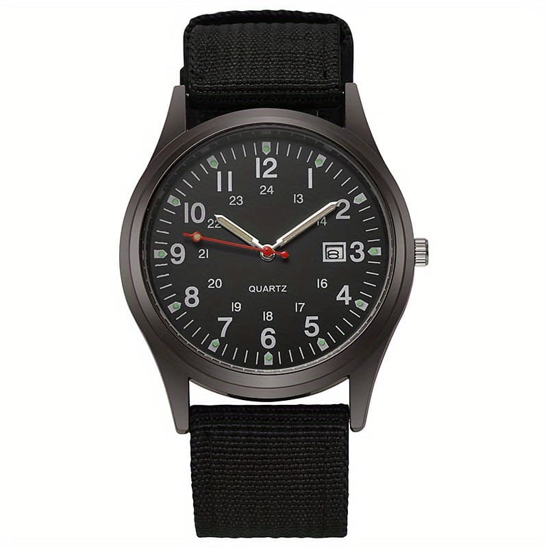 TEMU New Canvas Casual Fashion Gift Watch Sports Quartz Watch, The For Birthday Christmas And New Year Gifts