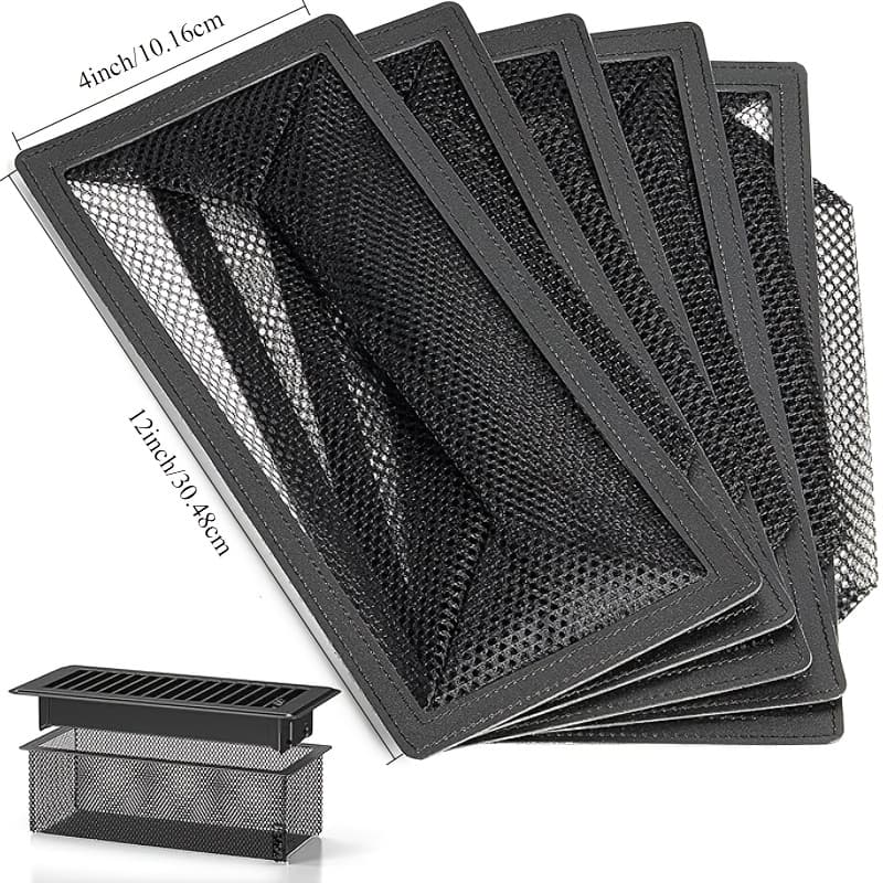 TEMU 3-pack Floor Vent Mask Filter, Air Vent Grid Cover, Suitable For Home Floor Vent Filters, Airflow Control, Hvac System Accessories, , Stylish Vent Cover, Reinforced Edges, High-quality Filter