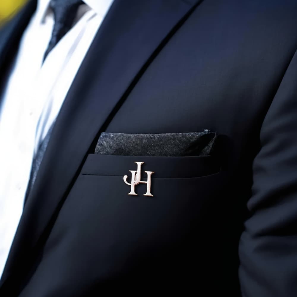 TEMU Personalized Badges For Couples Featuring Custom Initials, Perfect For Weddings. Made Of Stainless Steel, Lapel Pins Are Stylish Additions For And Groomsmen