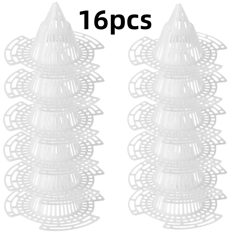 TEMU 16 Pot Bottom Filters, Sturdy Plastic Cone Root Protectors, Suitable For Indoor And Outdoor Potted Plants, Enhance And Drainage, Cage Filter, Plant Planting Tool Set Additions