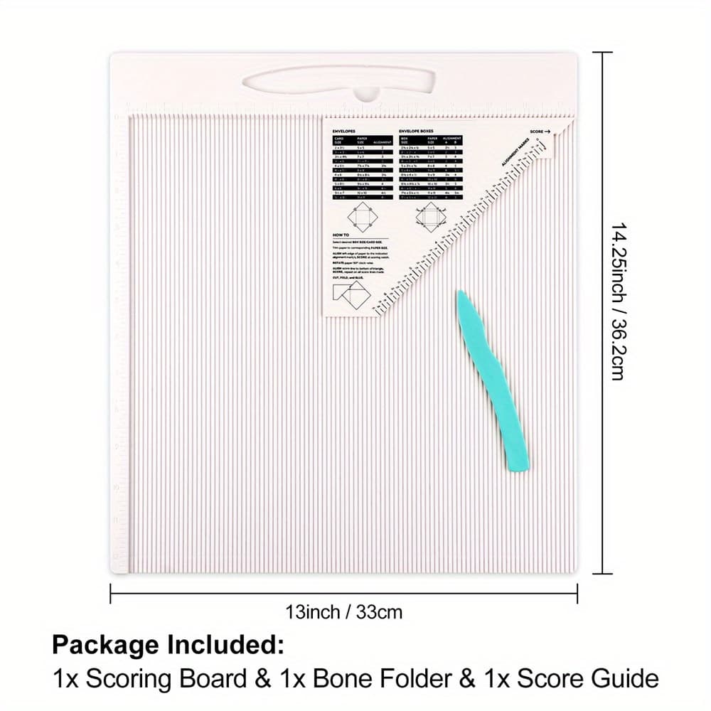 TEMU 1set 12x12inch Scoring Board For Making Envelope/envelope Box/gift Box, Envelope Maker Scoring Tool, For Envelopes, Envelope Boxes, Gift Boxes;providing Flexibility For Different Crafting Needs