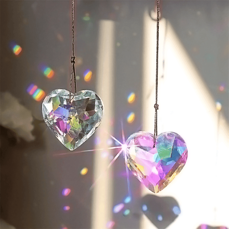 TEMU 2 Catchers In A Unique Shape Designed To Create Rainbows In Windows, Made By Manufacturers, Featuring Prisms. Hanging Sun Catchers Are Perfect For , Kitchens, And Gardens