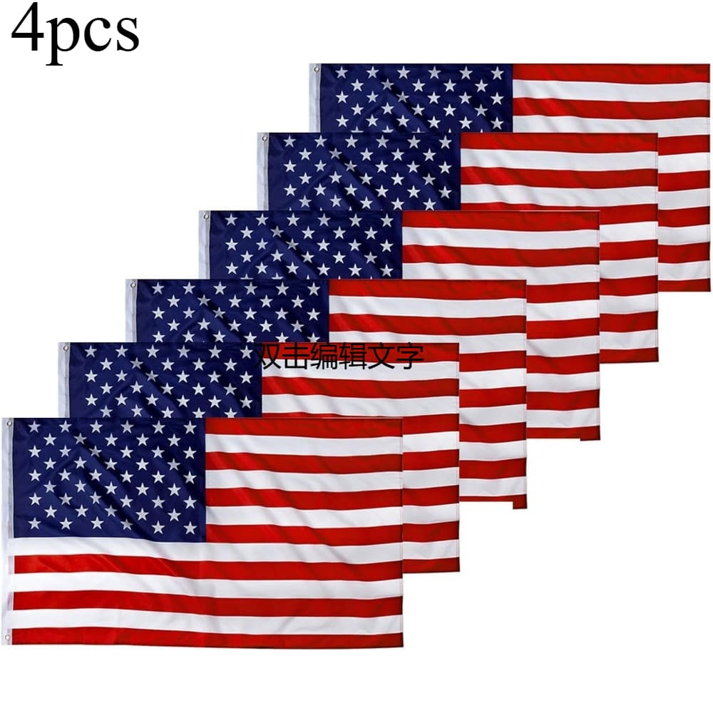 TEMU 4packs American Us Flag 3x5ft, Vibrant Color And Fade Resistant Us Flags For Outside 3x5 Ft Flags Stitched Long Lasting Polyester With Durable Brass Grommets Usa Flag