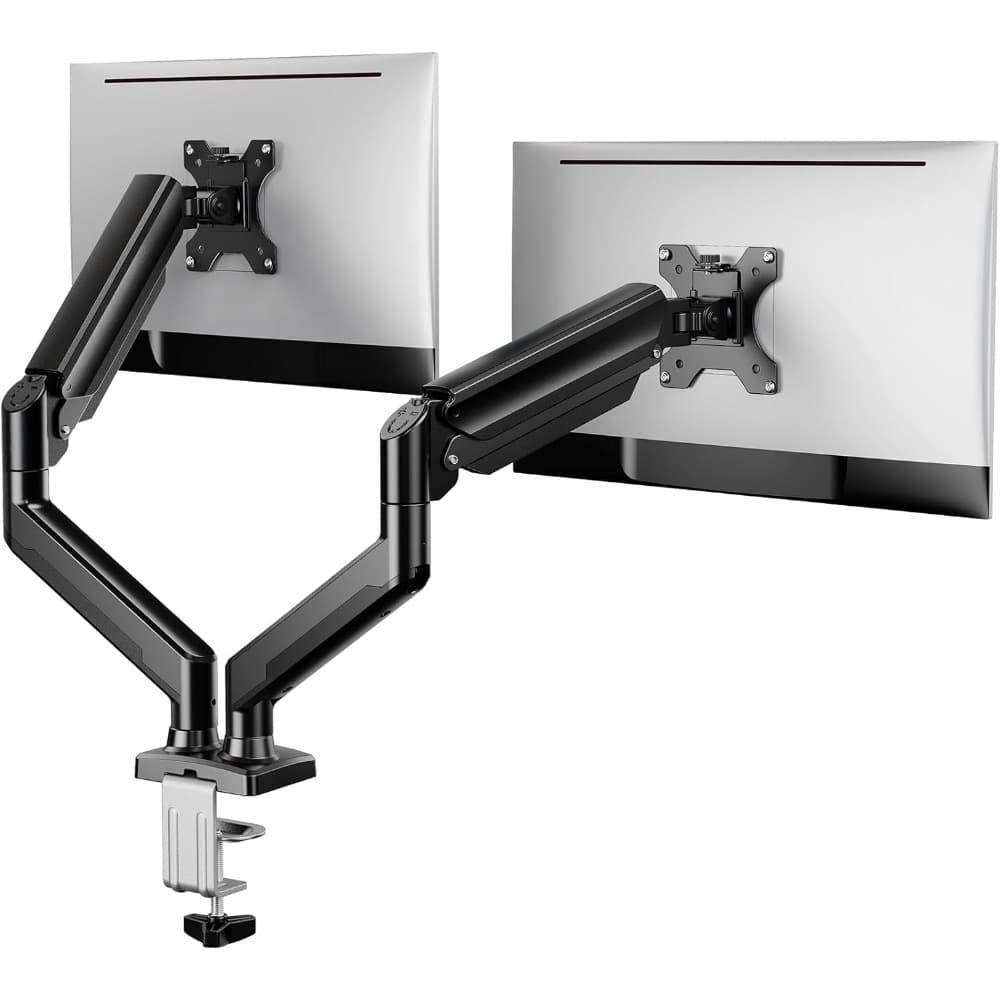 TEMU Dual Monitor Stand Up To 32 Inches Screen, Load-bearing Max 22 Lbs Each Arm, Adjustable Dual Monitor Mount, Monitor Mount With Stable Vesa 100x100mm