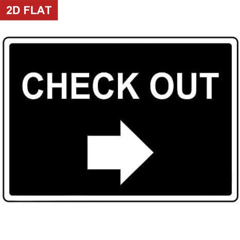 TEMU 2d Flat New Warning Plaque Wall Decor Check Out With Right Metal Yard Sign Outdoor & Indoor Safety Sign 8 X 12 Inch