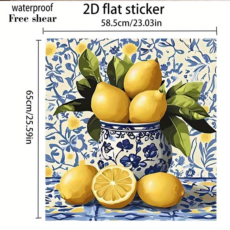 TEMU Lemon Vinyl Stickers That , Perfect For Dishwashers, Washing Machines, Refrigerators, Cabinets, And Walls - Decorative Lemon Stickers For Appliances, Doors, And Floors, Leaving No Residue