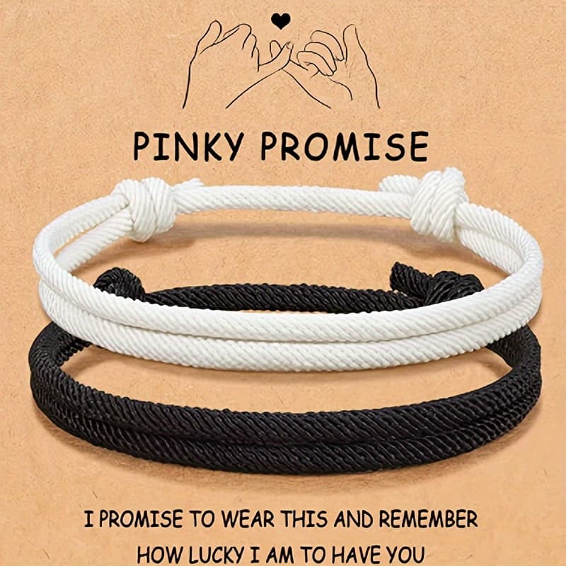 TEMU Couple's 2pcs Bracelet Set, Gift For Boyfriend/girlfriend, Unisex, For Teenager