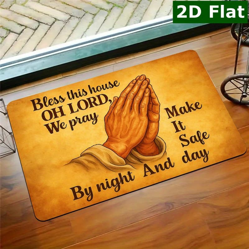 TEMU Rectangular Doormat 1pc, , Welcome Doormat, Non Slip Easy To Clean Entrance Rug, Perfect For Kitchen/ Bathroom/ Porch/ Living Room/ Bar/ Coffee Shop, Decoration