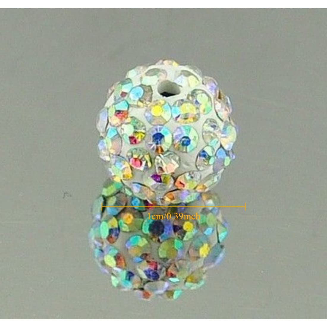 TEMU 150pcs White Ab Multicolor 4-10mm 6-row Straight Hole Charms Beads For Jewelry, Making