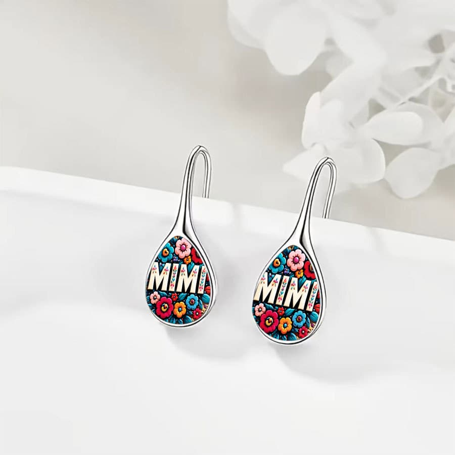TEMU 2pcs Mimi Earrings For - Floral Botanical Stud & Hoop Earrings, Plant-themed Jewelry, Minimalist Elegant Suitable For Daily Wear, Christmas, Valentine Gifts, Accessories (no Plating, Wear)