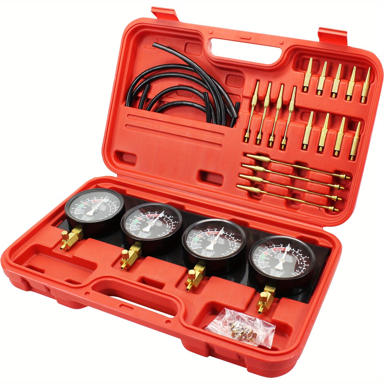 TEMU Happybuy Carburetor Adjustment Tool Kit For Fuel And Vacuum Carburetors, Includes Sync Gauge And Durable Rubber Hoses
