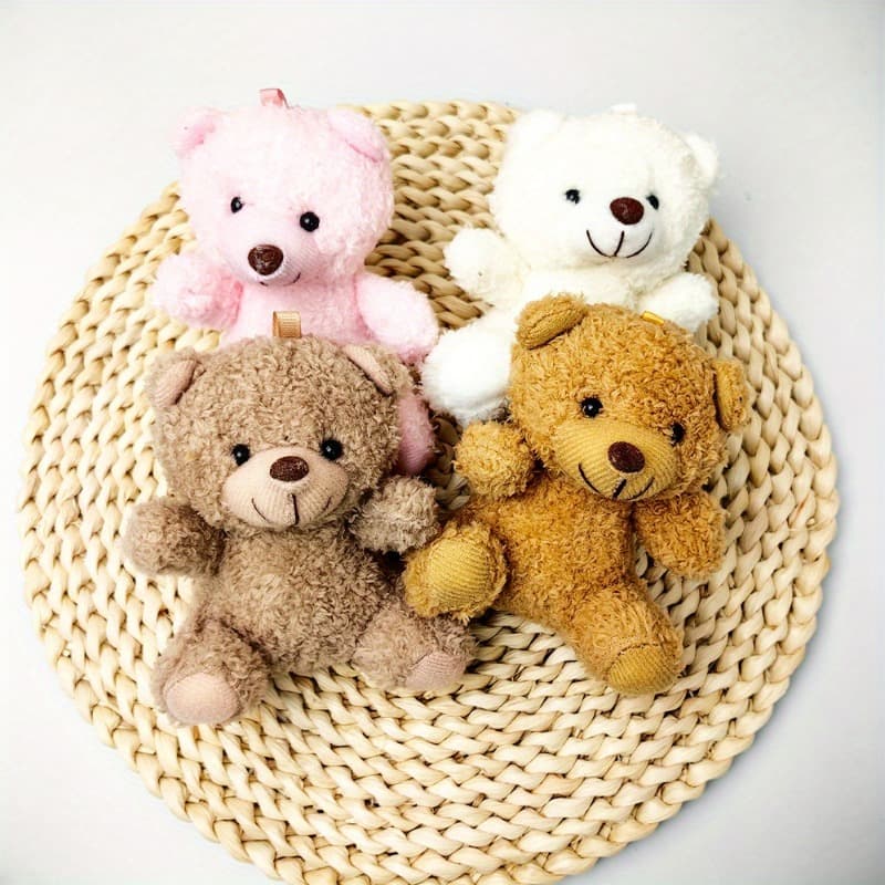 TEMU 4pcs-bear Pendant, Of Different Colors, Keys Packed , Bag Decoration, Gifts From .