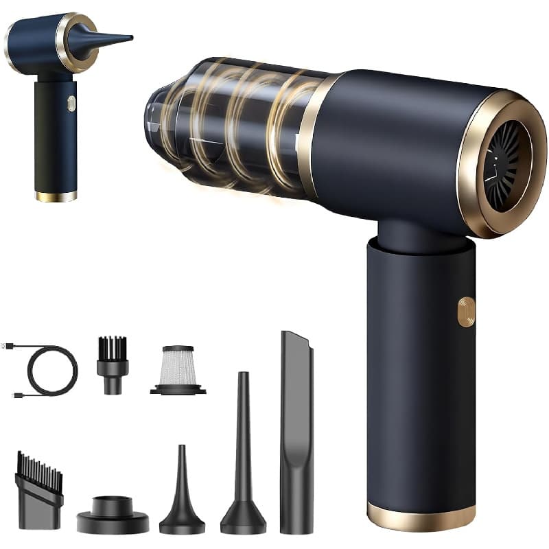 TEMU Handheld Car Vacuum Portable Cordless, 4in 1 Handheld Vacuum Cleaner 15000pa High Blower& Pump& Air Duster, Hand Held Vacuum Rechargeable Home, Car, Office, Pet Hair