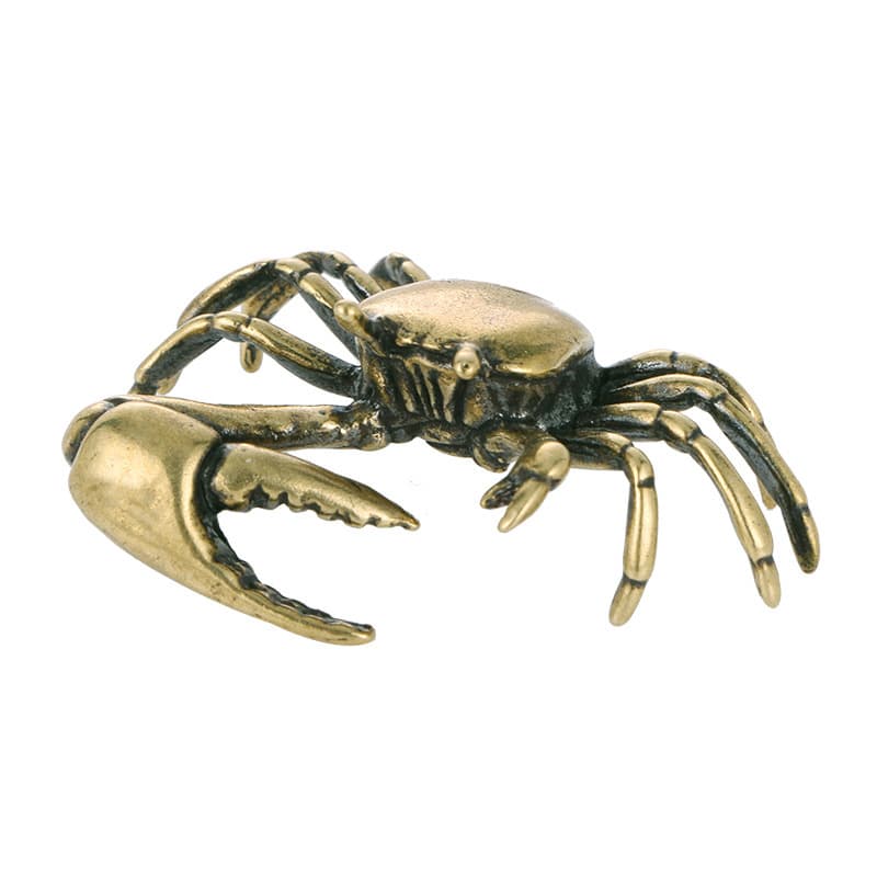 TEMU Collectible Figurines, Brass Crab Small Statue Decoration For Office Desk, A Gift For Colleagues, Suitable For Display In Living Rooms, Bedrooms, And As Christmas Decor