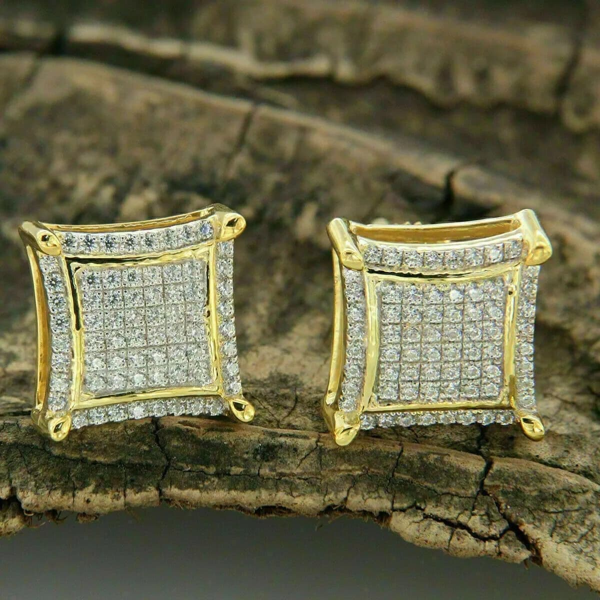 TEMU 1pc Women's Earrings With Inlaid Synthetic Zirconia - Elegant April Birthstone Jewelry Suitable For Daily Wear, Parties, Valentine's Day Gift, Holiday Accessories