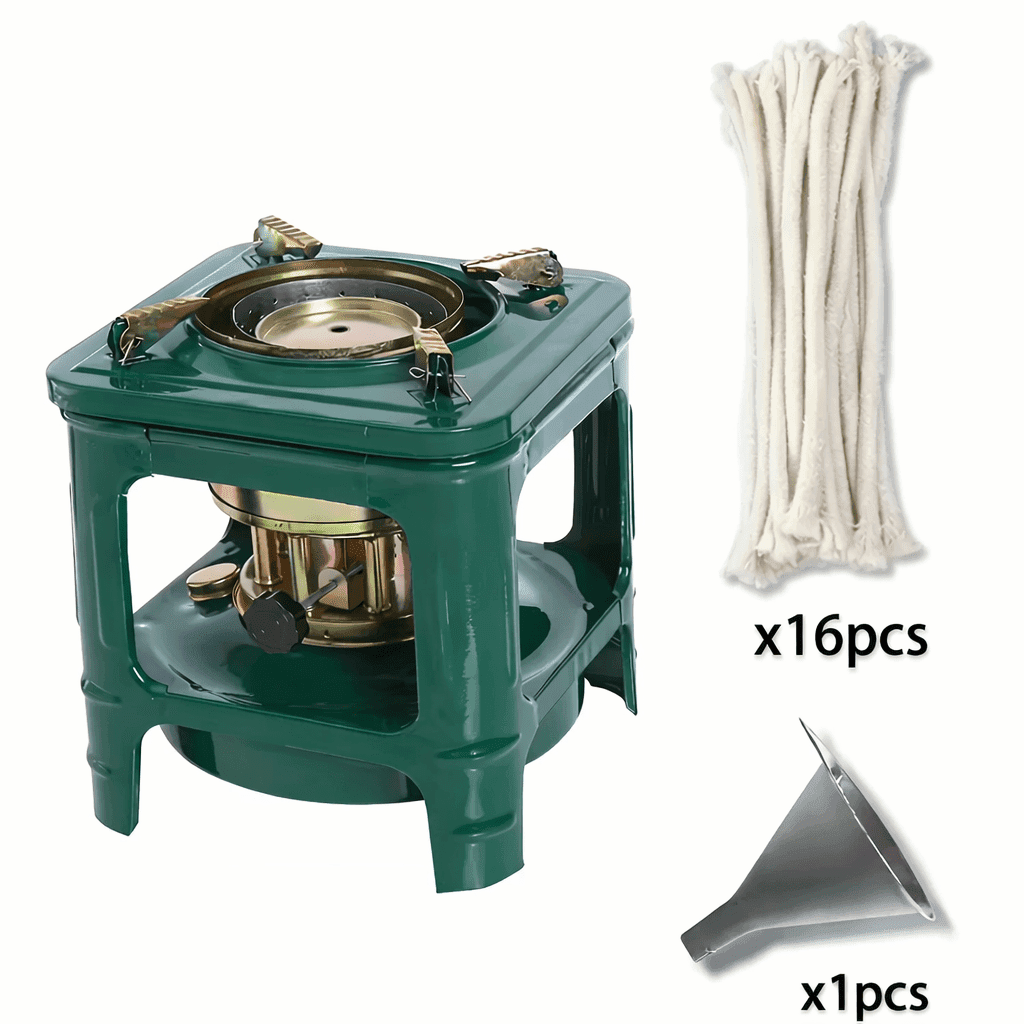 TEMU Outdoor Mini Camping Stove- Can Use Or Kerosene- Perfect For , Backpacking, Hiking, Survival , Boiling Water, And Food Preparation