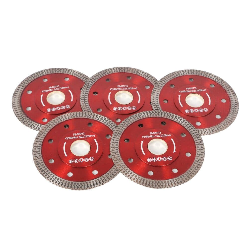 TEMU 5pcs 4 Inch Disc Wet Diamond Ceramic Saw Blades For Tile Granite Marble