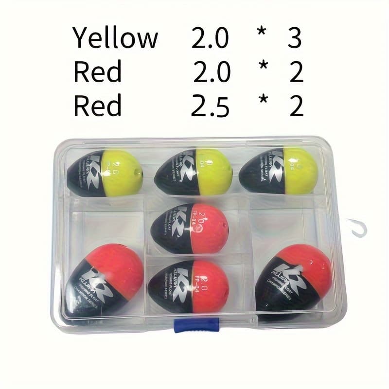 TEMU 7pcs Apo Float 14cm/ 5. 51inch Can Insert Night Light Rod Sea Fishing Float Float Luminous Float Foaming Rock Fishing Float Fishing Accessories Random Color