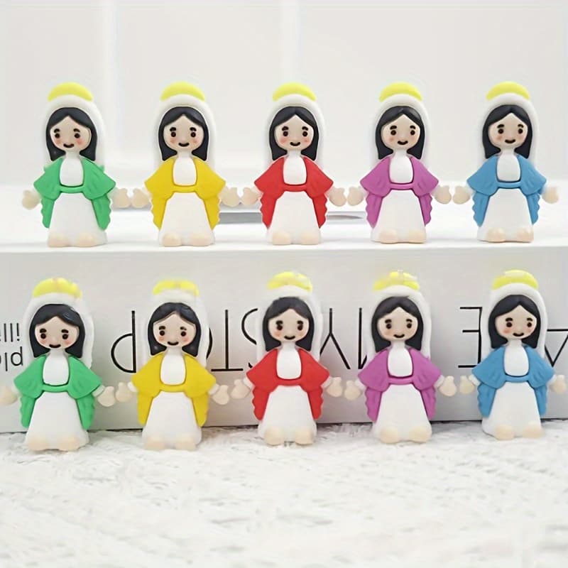 TEMU 100pcs, Statue Of The , Mixed Colors, Christian Church Gift, First Communion Vbs Church Sunday Religious Party Gift Gift, Thanksgiving, Christmas Gift